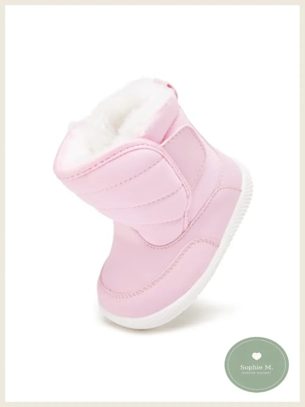 Baby Snow Boots Waterproof Winter Warm Faux Fur Nonslip Toddler First Walker